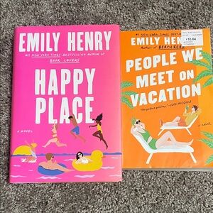 Emily Henry Happy Place and People we meet on vacation bundle of books
